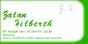 zalan hilberth business card